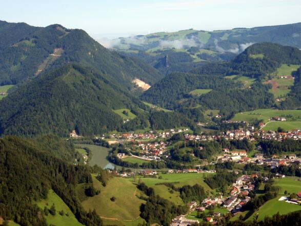 Rotstein 837m, Blick auf Großraming