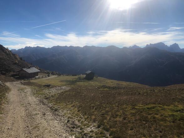 Blick auf die Sextner Sonnenuhr