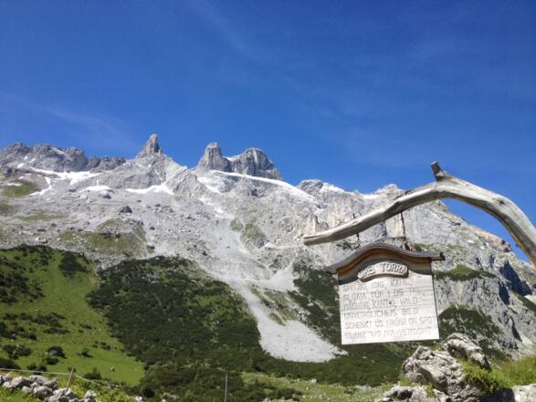 Direkt vor den Drei Türmen
