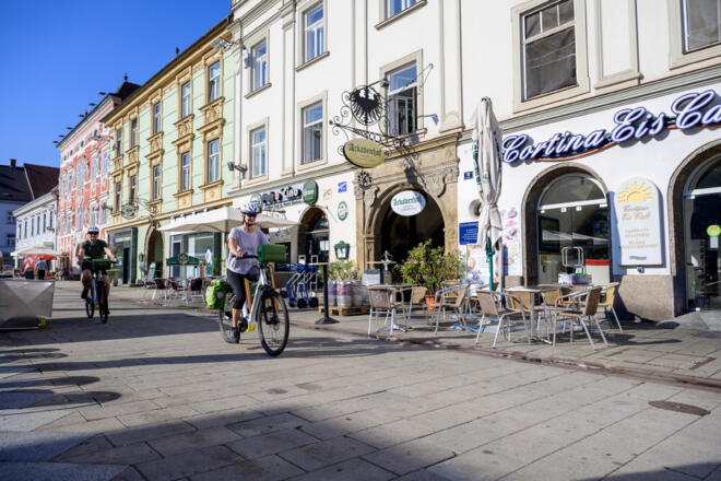 Am Hauptplatz von Leoben