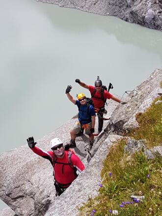 Klettersteig oberhalb Gletschersee
