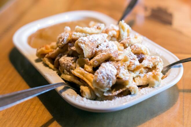 Leckerer Kaiserschmarren auf der Saarbrücker Hütte