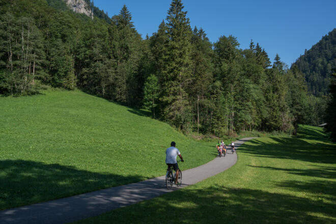Radweg zwischen Au und Schnepfau