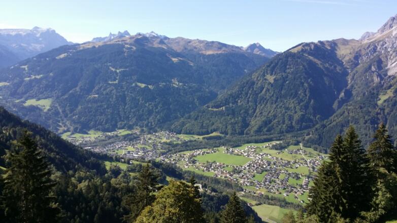 Blick von der Kapelle Valleu nach Vandans