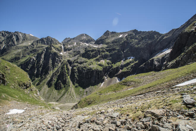 Blick vom Weg zur Gollingscharte zurück in den Gollingwinkel
