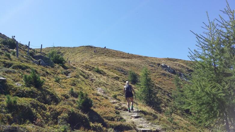 Anstieg Richtung Gipfelkreuz