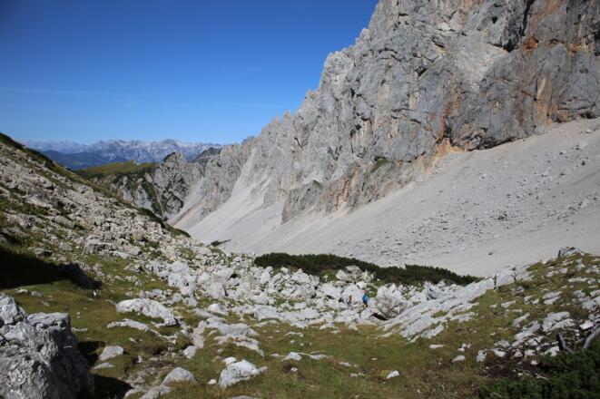 Nach dem Tor Blick zum Tennengebirge