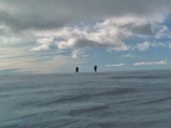 Bei eisigem Wind zur Schwarzwand.