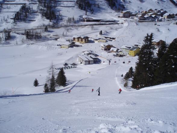 Die Piste bis zum Haus