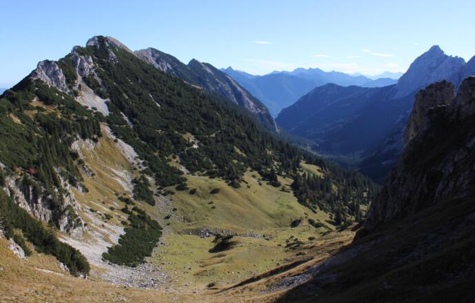 Blick Richtung Otto Mayr Hütte und Reintal