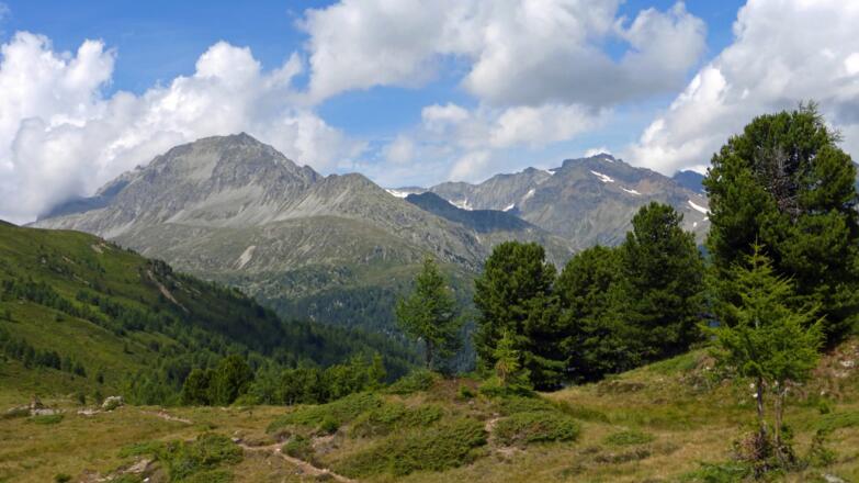 Die Rieserferner, rechts der Lenkstein