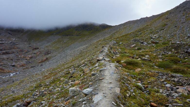 Schlussanstieg im Moränengelände