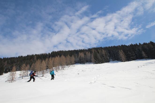 über freie Flächen unten
