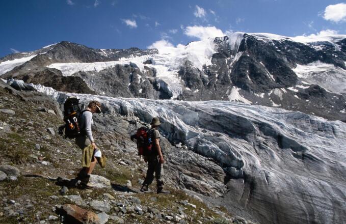 Abstieg nördlich des Taschachferners