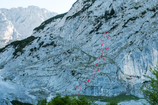 Foto-Topo der Route