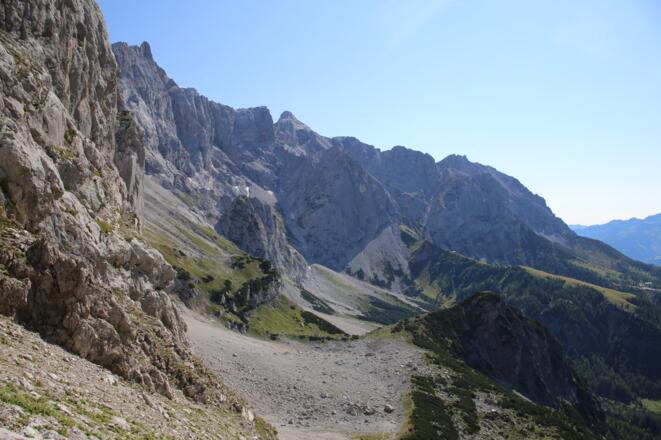 Blick zurück zur Südwandhütte