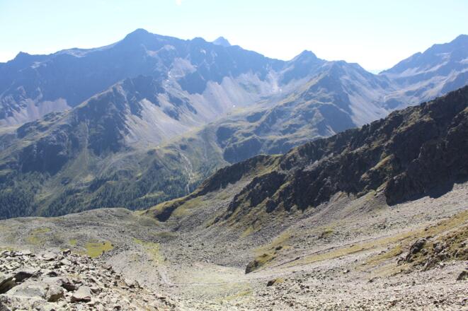 Blick von der Scharte Richtung Lienzerhütte