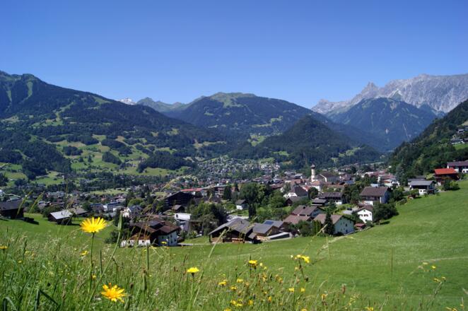 Blick vom Hofweg auf Schruns-Tschagguns