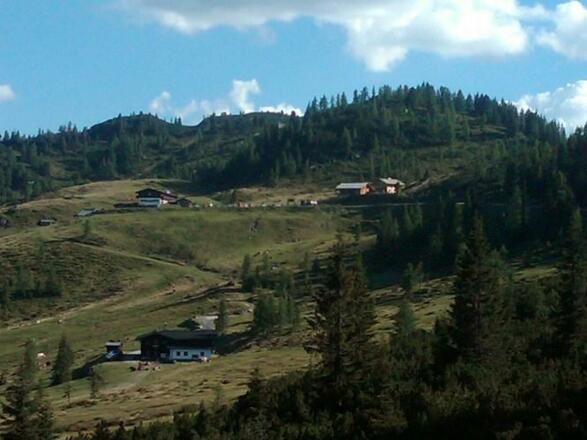 Die Trinkeralm in Sicht