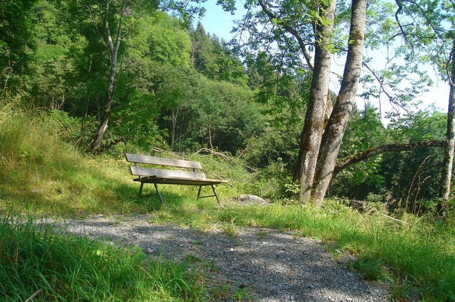 schattige Rastbank