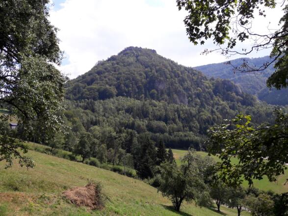 Blick zur Kreuzmauer um 500 m