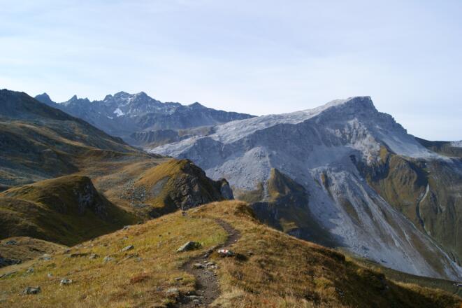 Blick zum Rätschenhorn (2.703m)