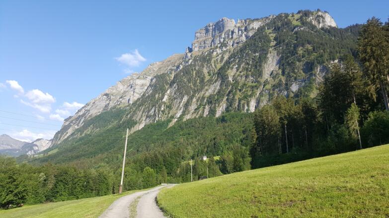 Blick auf die Kanisfluh vom Vorsäß Enge Mellau