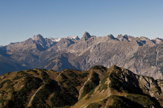 Toller Rundblick vom Itonskopf: Schesaplana, Panülerkopf, Zimba
