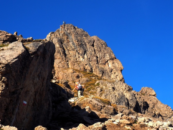 Gipfelkreuz in Sicht um 1290m
