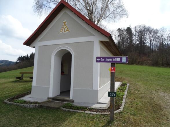 Wir zweigen nach links auf einen alten Weg ab