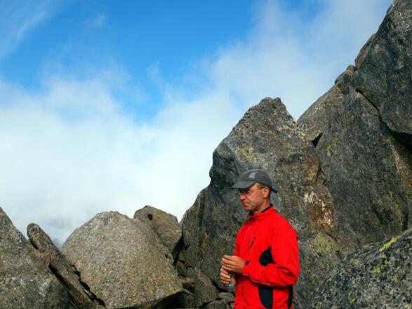 3009 m, einer der seltenen Bergsteiger