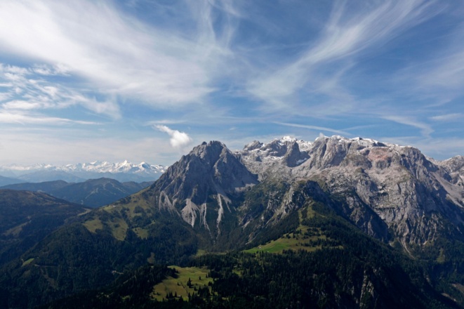 Blick von Pfarrwerfen zum Hochkönig