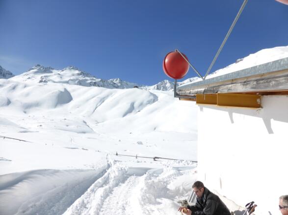 Rast vor dem letzten Aufstieg.