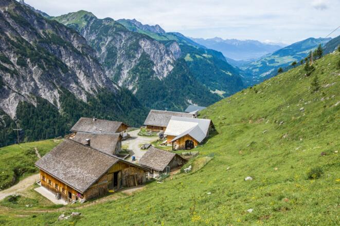 Blick auf Alpe Ischkarnei