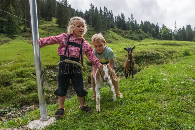 Kinder von der Alpe Ostergunten