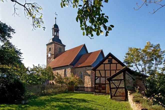 Kirchenburg Walldorf (vor dem Brand)