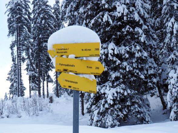 1020m, Wegtafel Hintersteineralm