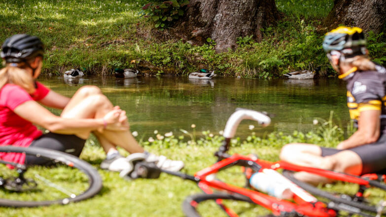 Gravel Bike Stop der Kurpark in Bad Goisern