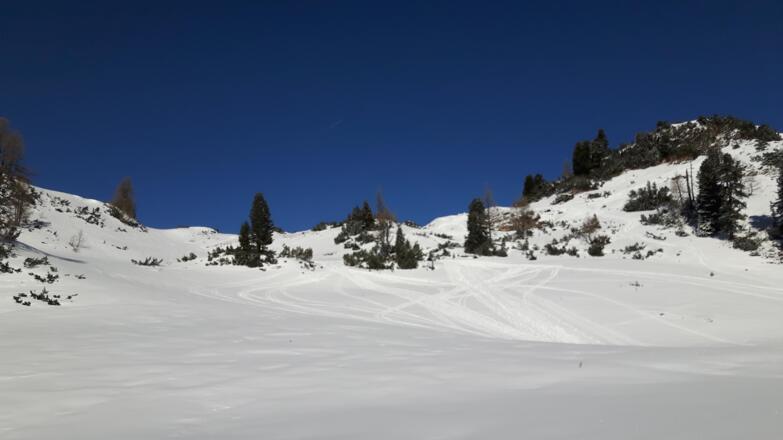 die Spuren von der Südwiener Hütte