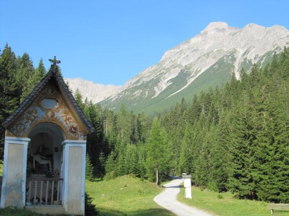 Blick zurück auf die Serles