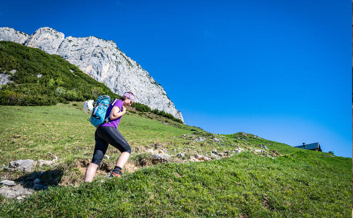 Aufstieg zum Scheibenkaser am Untersberg