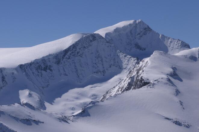 Großvenediger 3663m im Winter von Larmkogel aus
