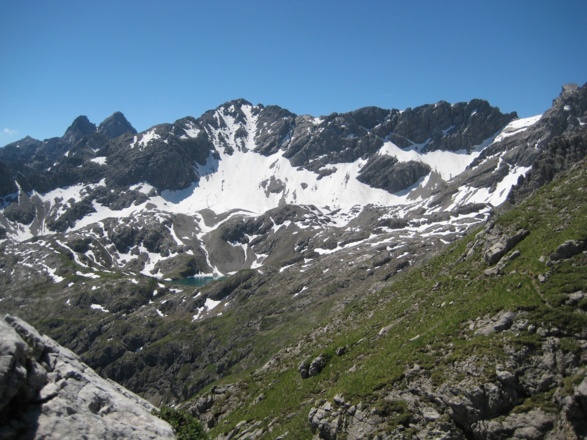 Der Rosskarsee ist schon zu erkennen