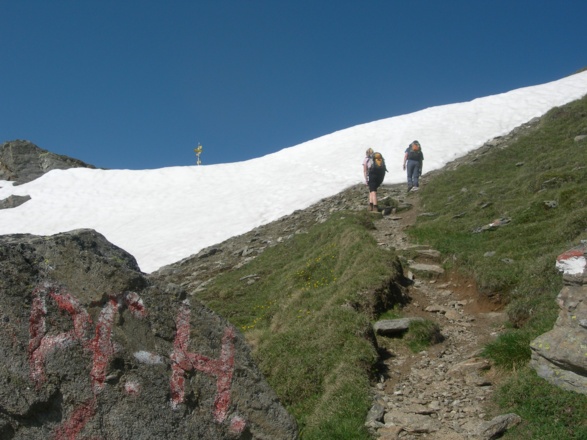 Anstieg von der Pforzheimer Hütte.
