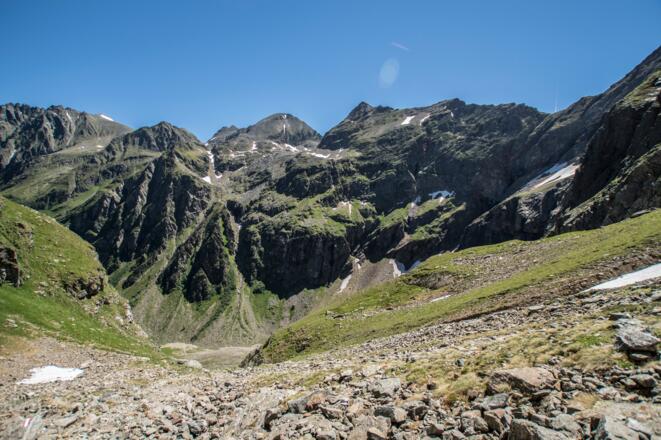 Auf dem Weg von der Gollingscharte in den Gollingwinkel hinab