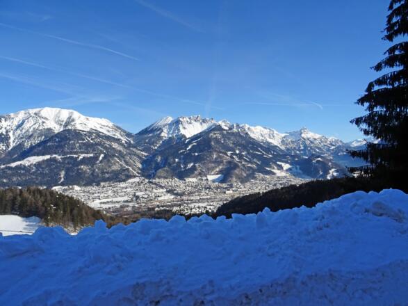 Blick vom Außerberg hinunter nach Bludenz