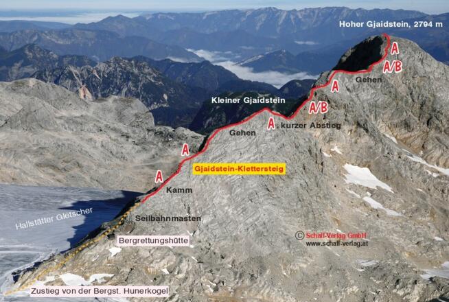 Topo Gjadsteing- Klettersteig (c) Schall Verlag GmbH