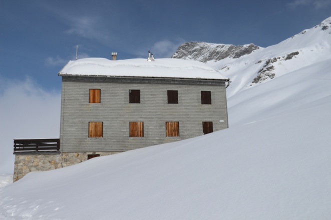 Neue Thüringer Hütte im Winter