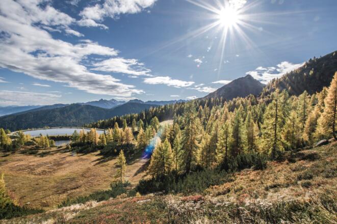 Auf dem Weg zur Gasselhöhe - Blick zum Reiteralmsee