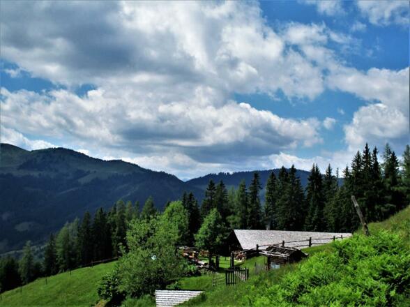 Blick zur Huberalm